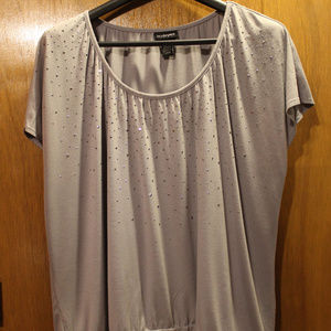 Lane Bryant ss 22/24W tan studded shirt